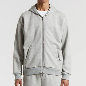 Peserico Brushed cotton melange hooded sweatshirt US 38